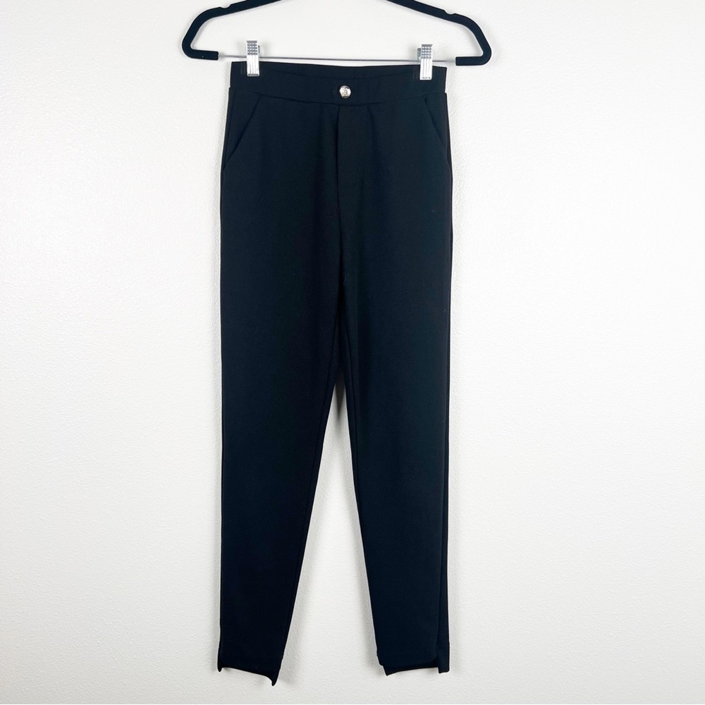 Shein Elastic Waist Pull On Pants Black Sz‎ S